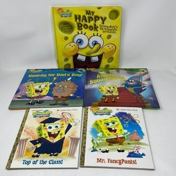 Childrens kids Nickelodeon Spongebob Squarepants books pull tab - Picture 1 of 5